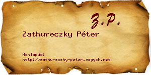 Zathureczky Péter névjegykártya