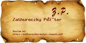 Zathureczky Péter névjegykártya