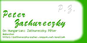 peter zathureczky business card
